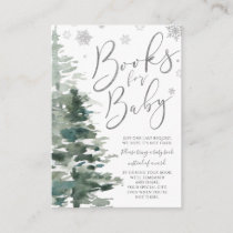 Winter Forest Silver It's Cold Outside Book Enclosure Card