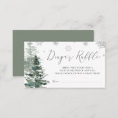 Winter Forest Silver It's Cold Outside Diaper Enclosure Card (Front/Back)