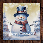 Winter Forest Snowman Christmas | Gold Trinket Tray<br><div class="desc">Store your small items and trinkets this holiday season with a Gold Winter Forest Snowman Christmas Holiday Trinket Tray. Trinket tray design features a cute snowman in a charming top hat and scarf standing in a winter forest scene with falling snow. Additional gift and holiday items available with this design...</div>