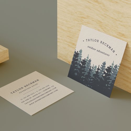 Winter Forest Square Business Card