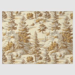 Winter Forest Toile de Jouy Pattern (7) Tissue Paper
