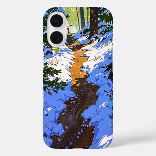 Winter Forest Trail iPhone 16 Case