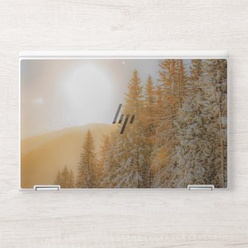 Winter forest trees 17 HP laptop skin