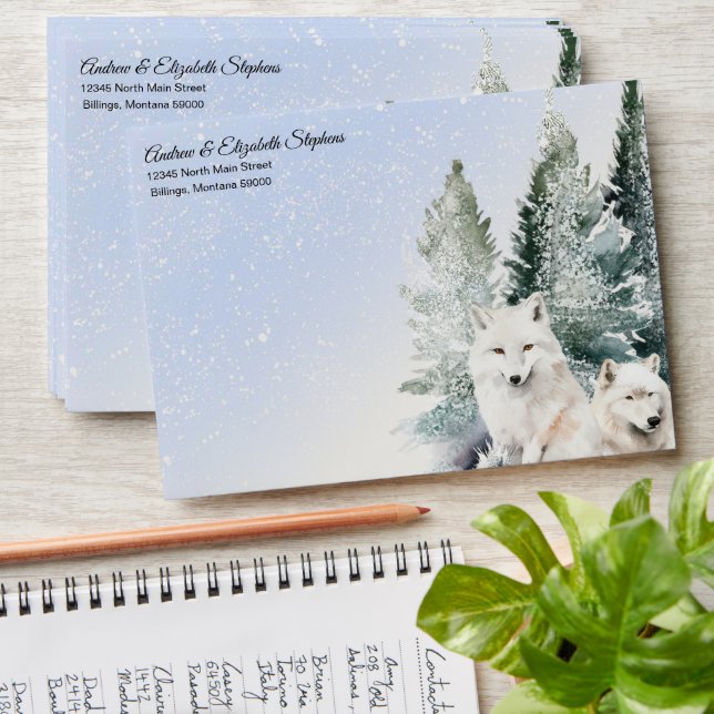 Winter Forest Watercolor Envelope (Stacked)
