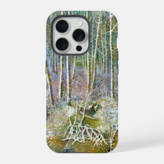 winter forest Watercolor iPhone 15 Pro Case