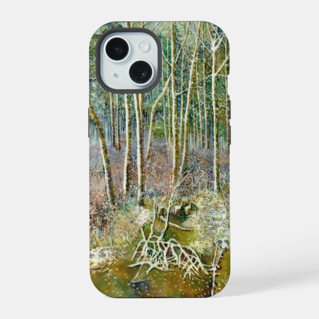 winter forest  Watercolor  Iphone Case (Back)