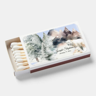 Winter Forest Watercolor  Matchboxes