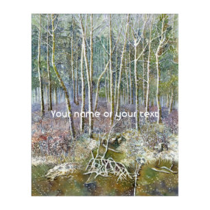 winter forest Watercolor painting Acrylic Print