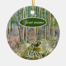 winter forest Watercolor painting