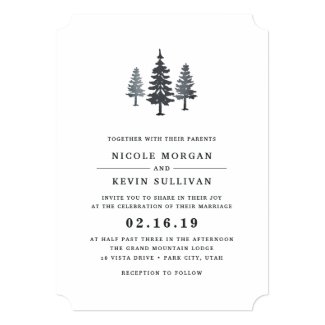 Winter Forest Wedding Invitation