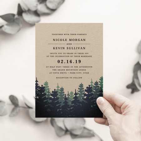 Winter Forest Wedding Invitation