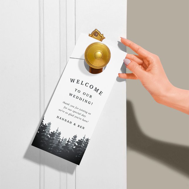 Winter Forest Wedding Welcome/Do Not Disturb Door Hanger (Creator Uploaded)