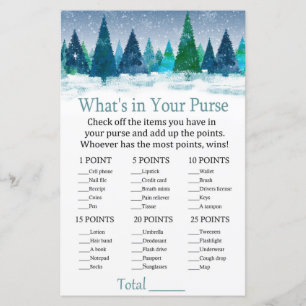 winter forest What's in your purse game