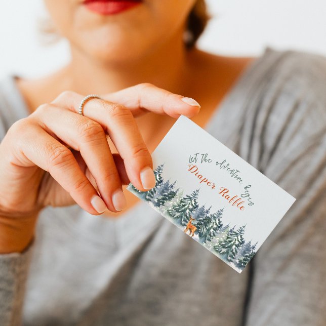 Winter Forest Woodland Animals Adventure Begin Enclosure Card (Creator Uploaded)