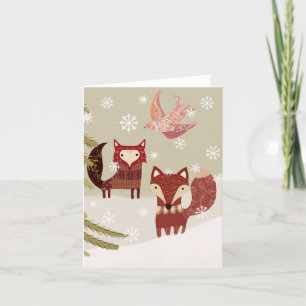 Winter Fox BLANK Greeting Card