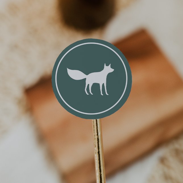 Winter Fox Classic Round Sticker (Creator Uploaded)