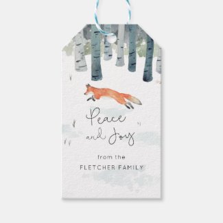 Winter Fox Gift Tags