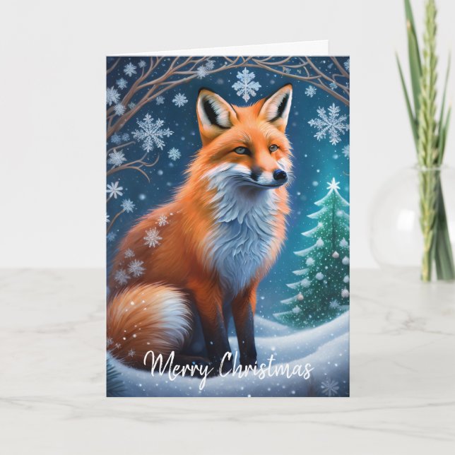 Winter Fox Holiday Card (Front)
