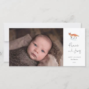 Winter Fox Holiday Photo Card