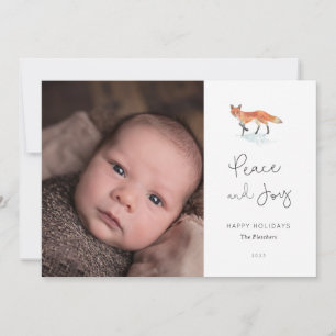 Winter Fox Holiday Photo Card