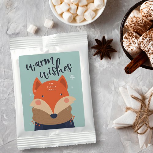 Winter Fox Personalized Holiday Hot Chocolate Drink Mix