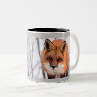 Winter Fox Personalized Two-Tone Coffee Mug