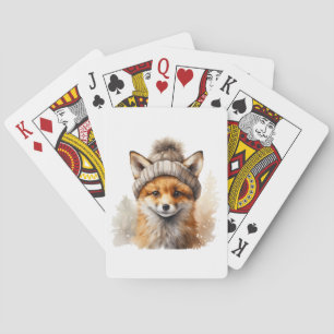 Winter Fox Playing Cards