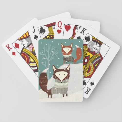 Winter Fox Playing Cards made by Bicycle