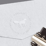 Winter Fox Return Address Embosser<br><div class="desc">Add a woodland touch to all your correspondence with our wintry chic return address embosser,  featuring your name and address curved around a jaunty fox illustration.</div>