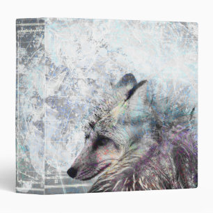 Winter Fox Spirit Animal 3 Ring Binder