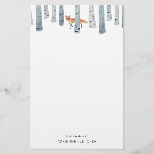 Winter Fox Stationery (Front)