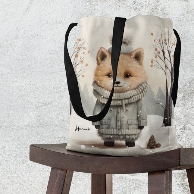 Winter Fox Tote Bag (Creator Uploaded)