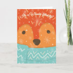 Winter Fox Wonder-Filled Life Funny Christmas Card