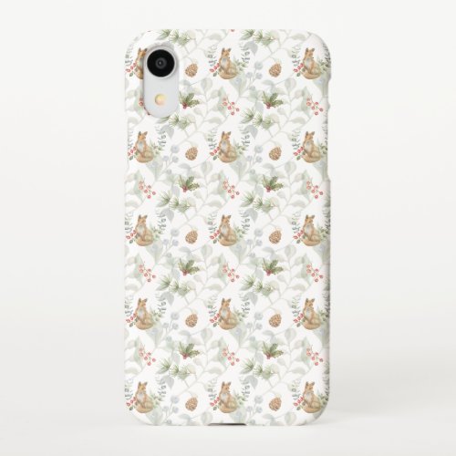 Winter Fox Woodland Forest Cute iPhone XR Case