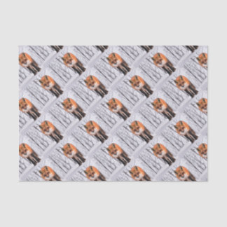 winter fox wrapping paper, woodland gift wrap tissue paper
