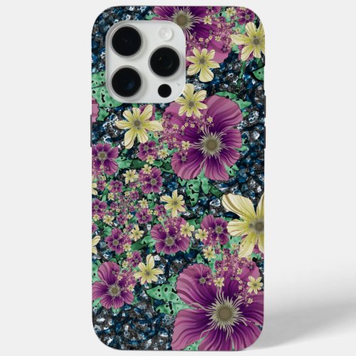 Winter Fractal Flowers iPhone 15 Pro Max Case