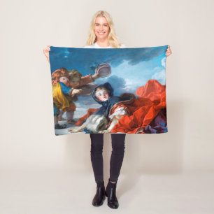 Winter, Fragonard Fleece Blanket