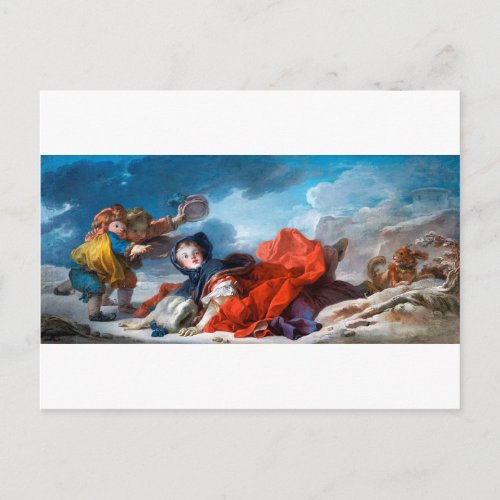 Winter Fragonard Postcard