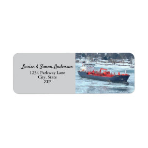 Winter Freighter Algoterra Great Lakes Address Label
