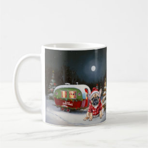 Winter French Bulldog Caravan Christmas Adventure Coffee Mug