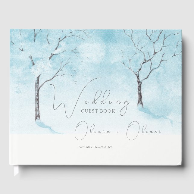 Winter Freshness Wedding  Guest Book (Front)