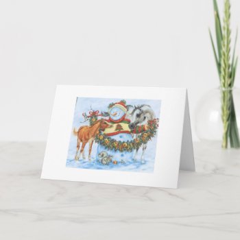 Winter Friends Holiday Card by Horsen_Around at Zazzle