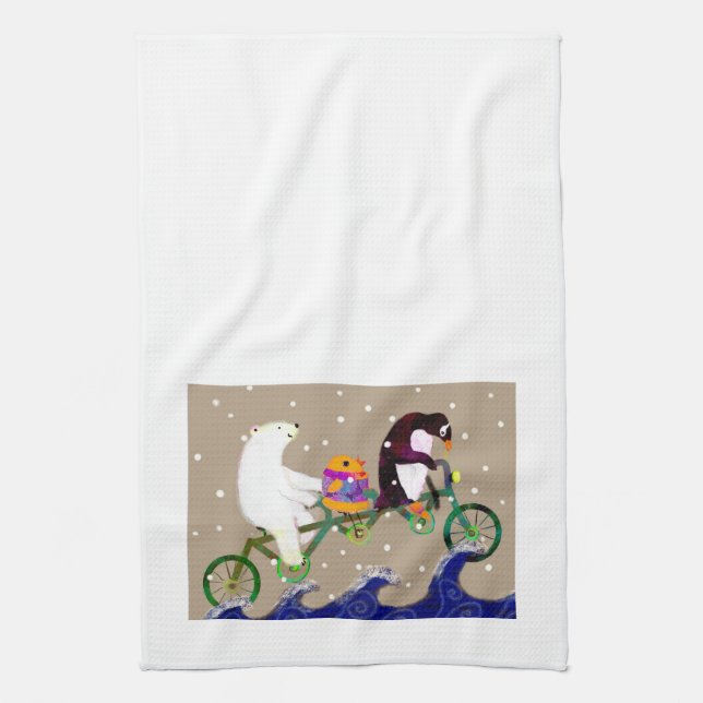 Winter Friends Kitchen Towel (Vertical)