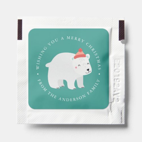Winter Friends Polar Bear Christmas Hand Sanitizer Packet