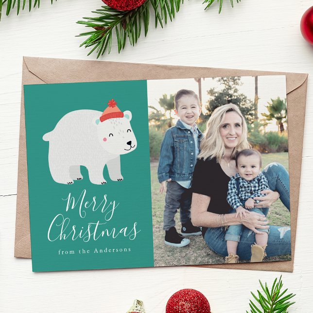 Winter Friends | Polar Bear Holiday Photo Card (Creator Uploaded)