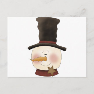 Winter Friends snowman Postcard