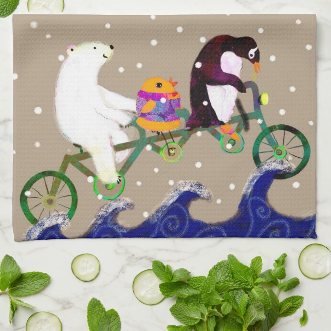 Winter Friends Tea Towel (Folded)