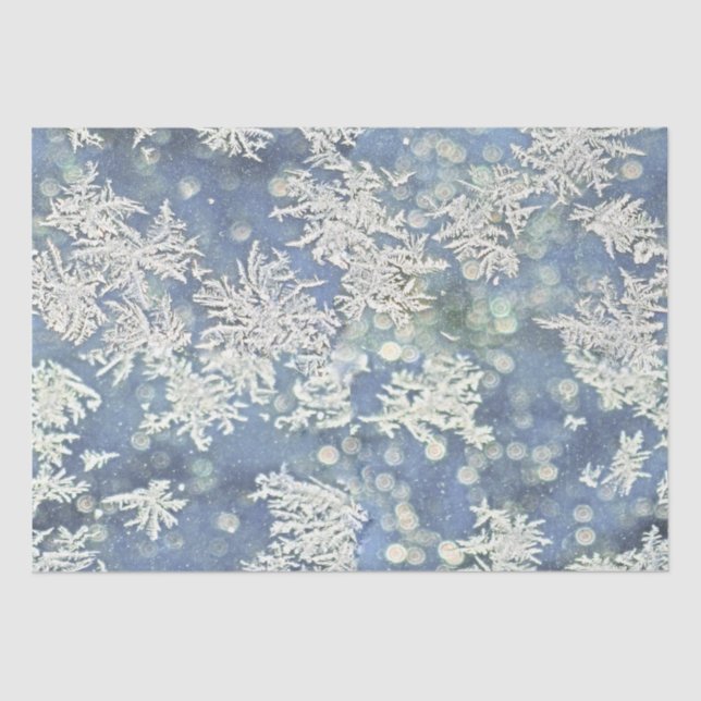 Winter Frost Abstract Photography - Bokeh Effect Tissue Paper (Front)