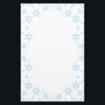 Winter Frost Ice Crystal Borders Christmas Letter Stationery<br><div class="desc">Light blue ice crystal borders framing your holiday letters.</div>