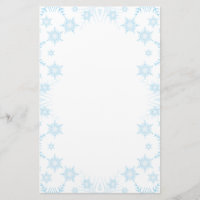 Winter Frost Ice Crystal Borders Christmas Letter